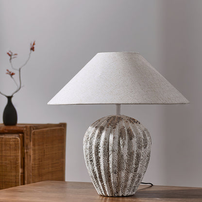 Fluted Ceramic Table Lamp