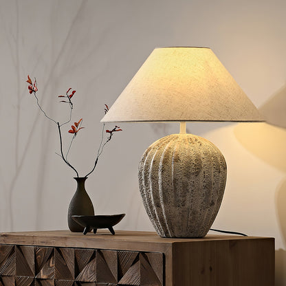 Fluted Ceramic Table Lamp