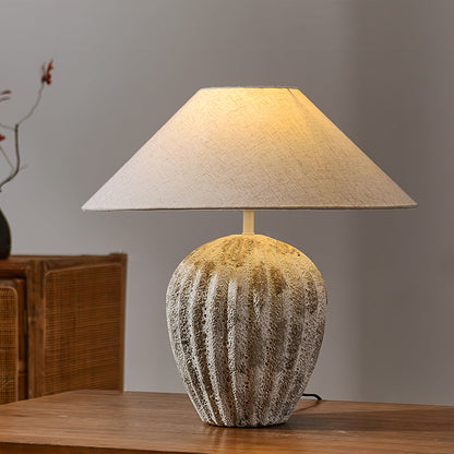 Fluted Ceramic Table Lamp