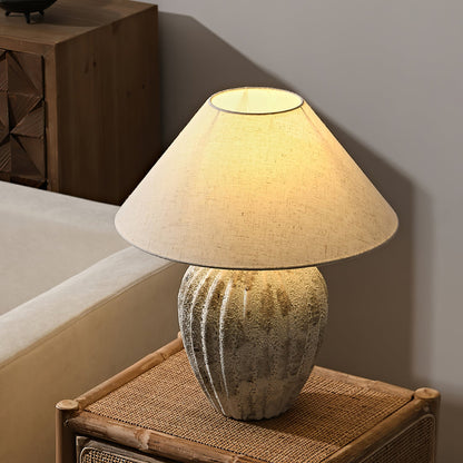 Fluted Ceramic Table Lamp