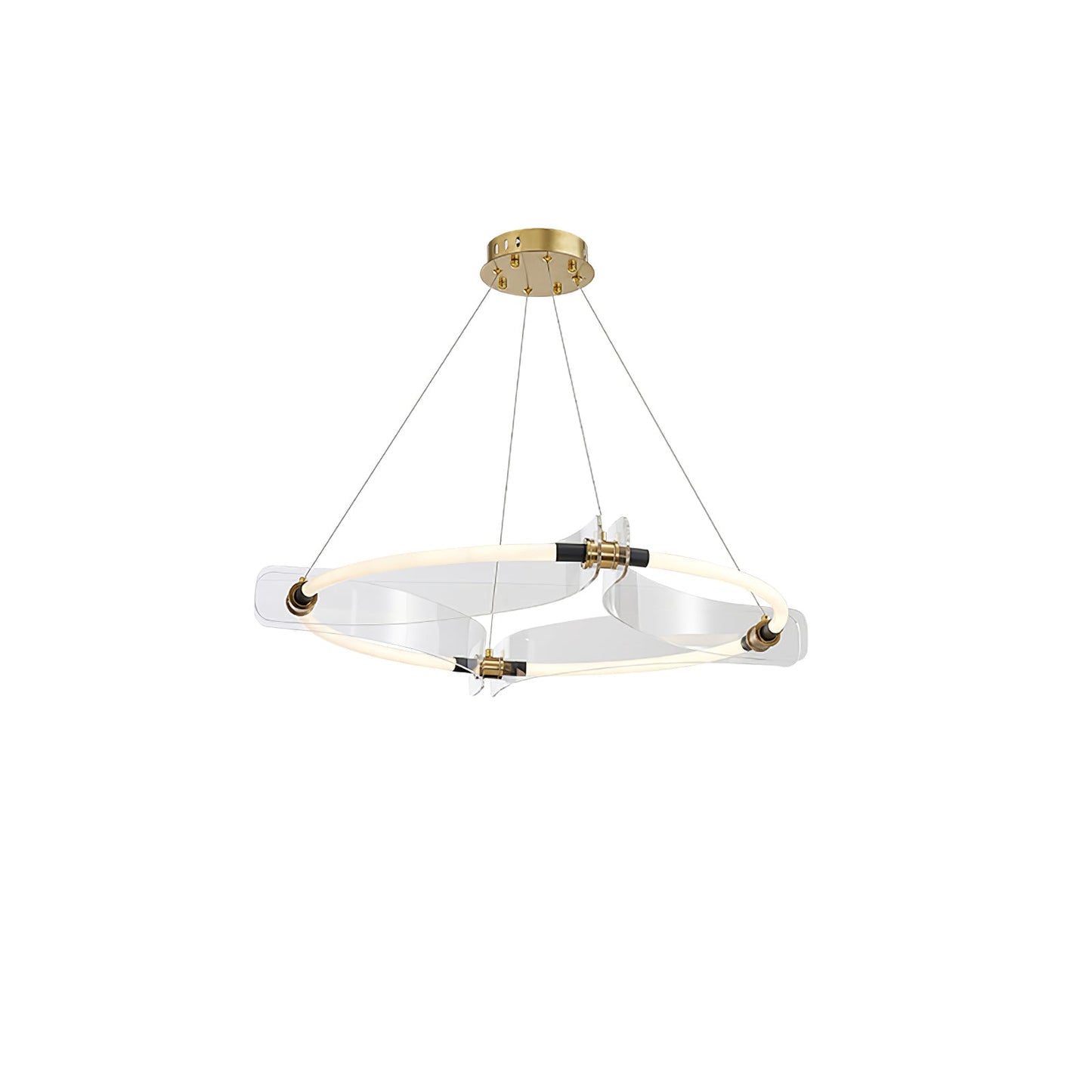 Four Acrylics Round Chandelier