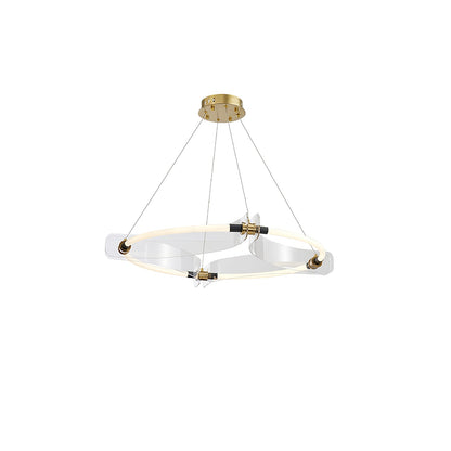 Four Acrylics Round Chandelier