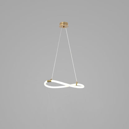 Serpentine Glow Gold Chandelier
