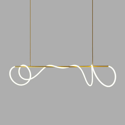 Serpentine Glow Gold Chandelier