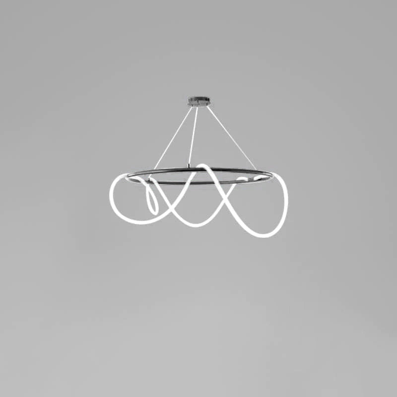Serpentine Glow Black Chandelier