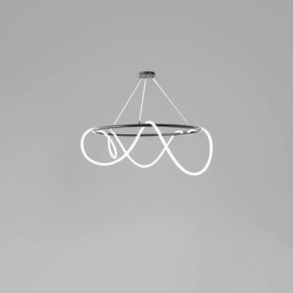 Serpentine Glow Black Chandelier