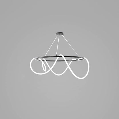 Serpentine Glow Black Chandelier