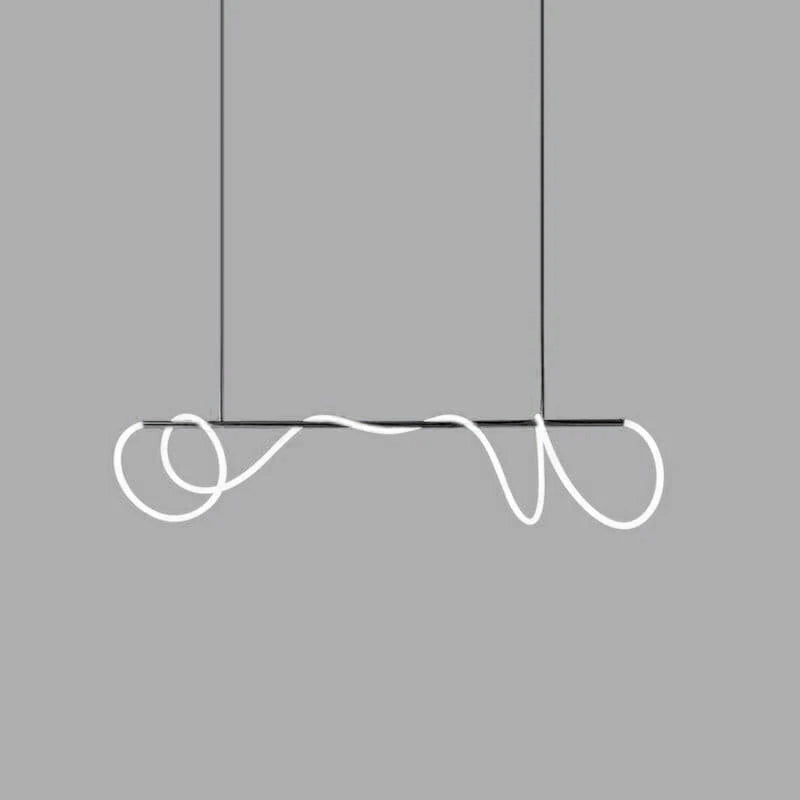 Serpentine Glow Black Chandelier