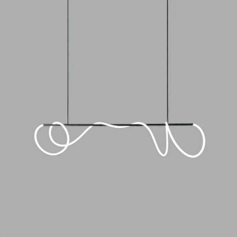 Serpentine Glow Black Chandelier