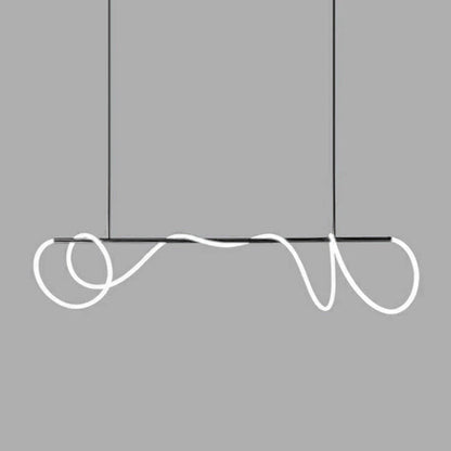 Serpentine Glow Black Chandelier
