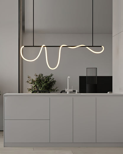 Serpentine Glow Black Chandelier