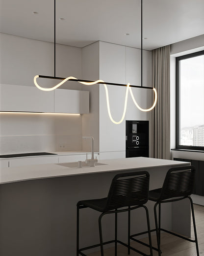 Serpentine Glow Black Chandelier