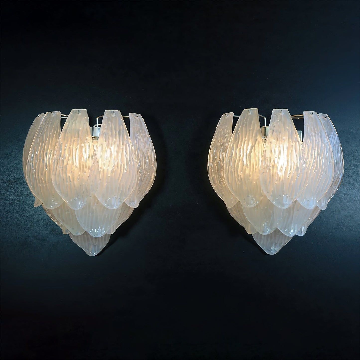 Frosted Petal Wall Light