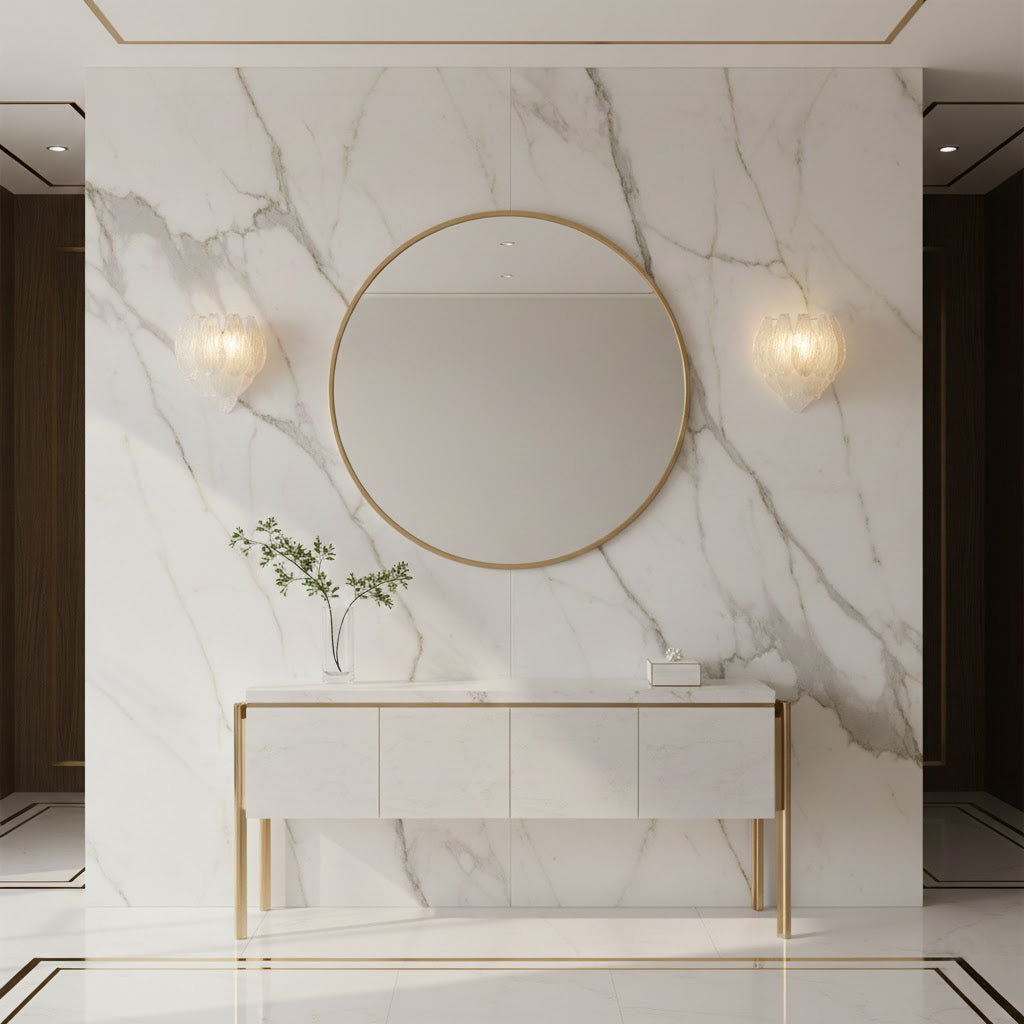 Frosted Petal Wall Light
