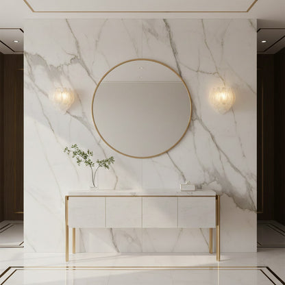 Frosted Petal Wall Light