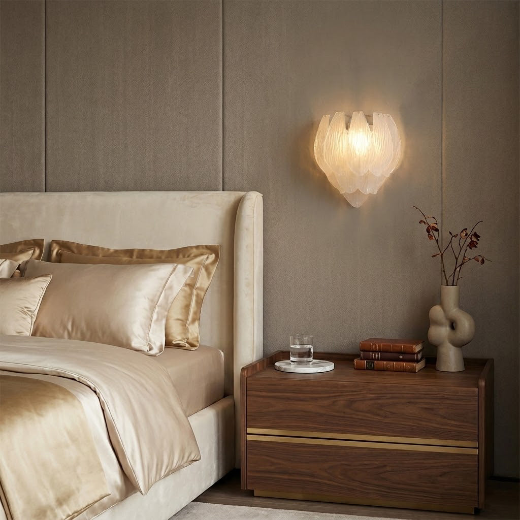 Frosted Petal Wall Light