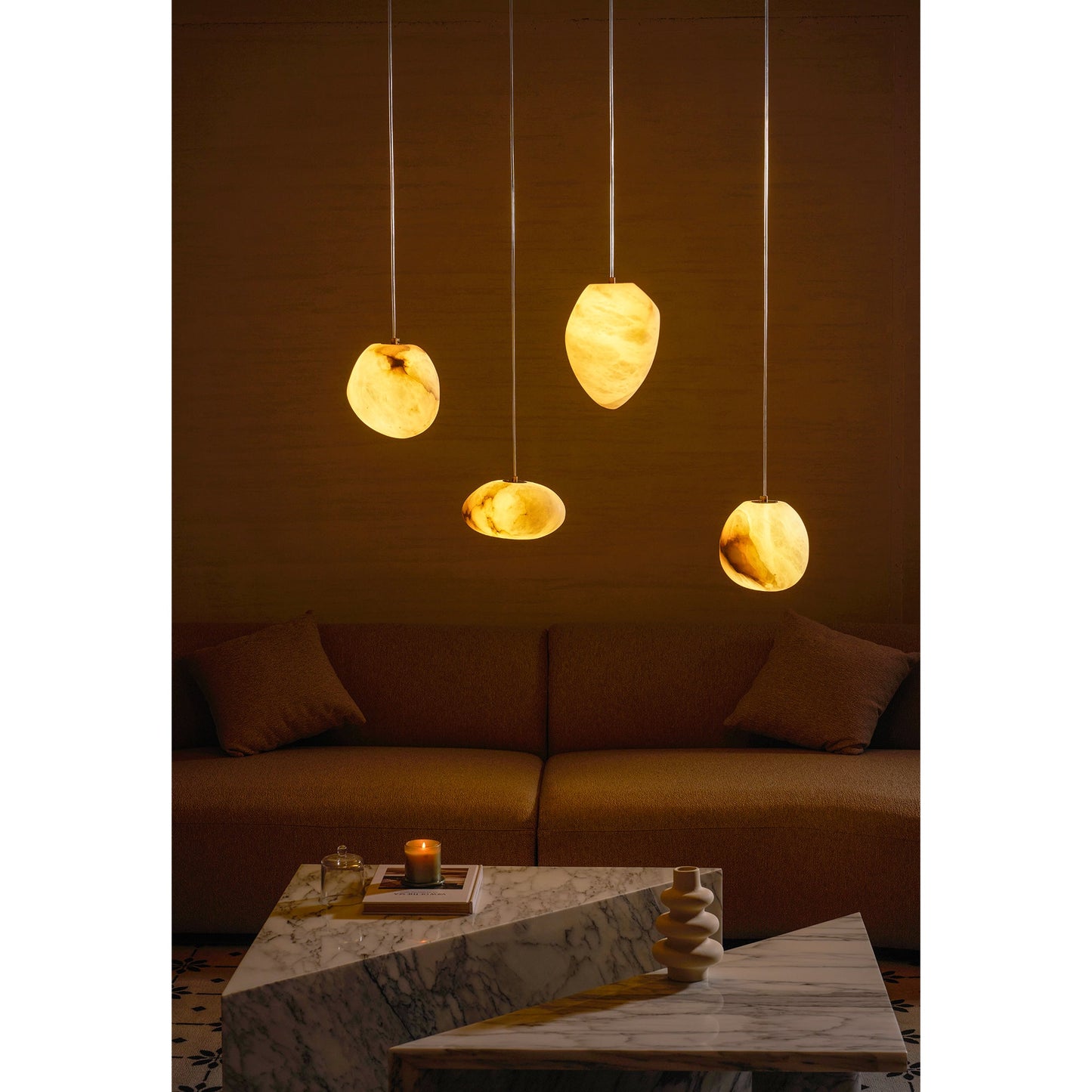 Galet Spanish Alabaster Pendant Lamp