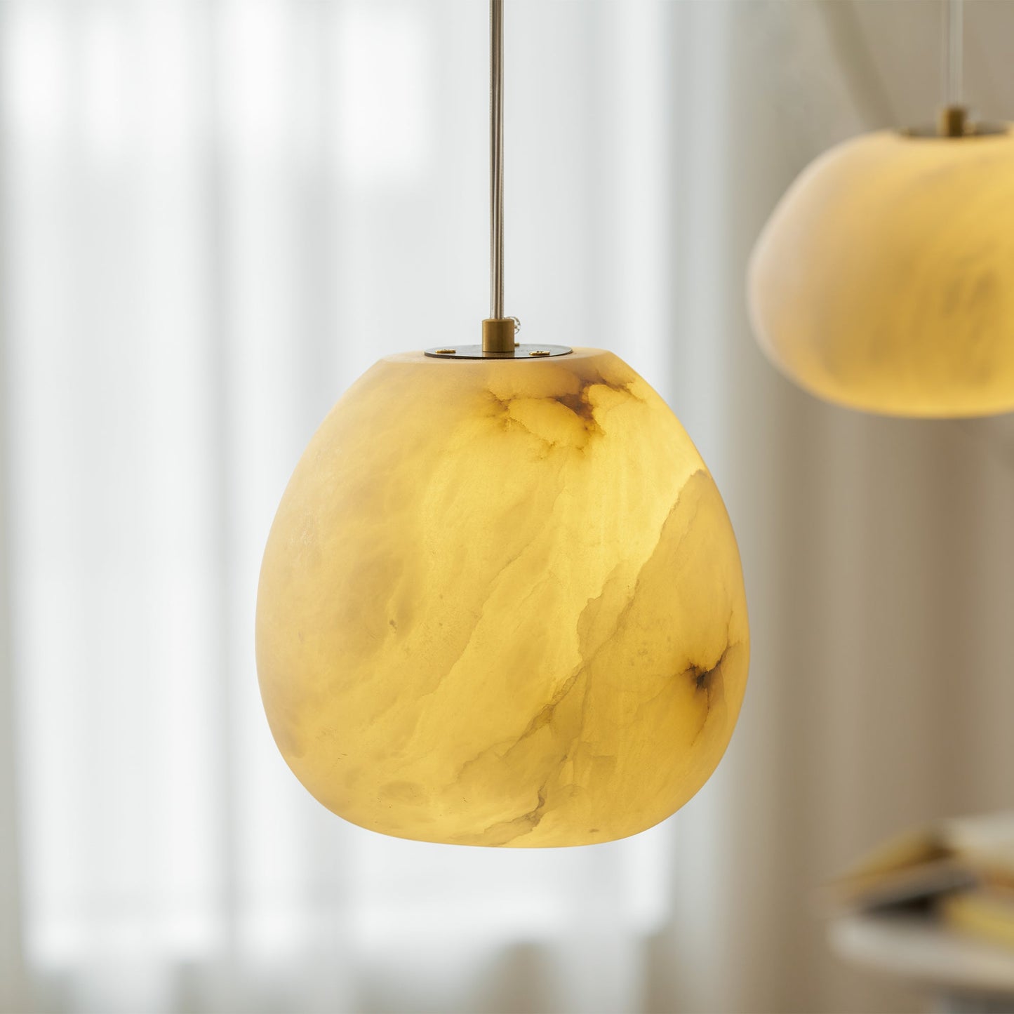 Galet Spanish Alabaster Pendant Lamp