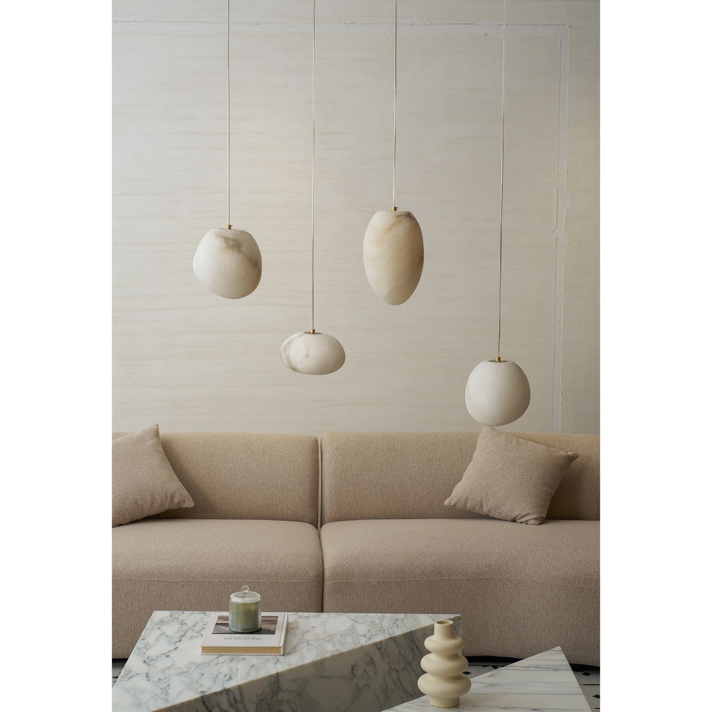 Galet Spanish Alabaster Pendant Lamp