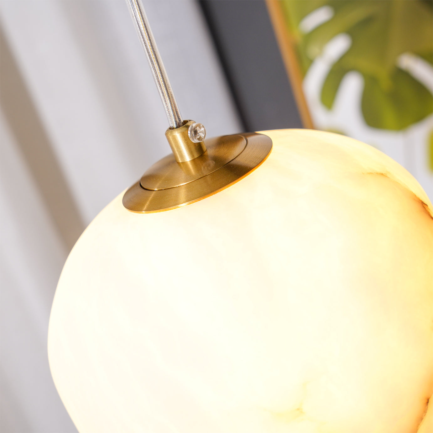 Galet Spanish Alabaster Pendant Lamp