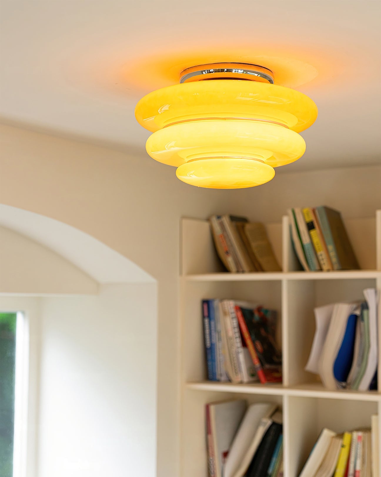 Gispen Orange Ceiling Light