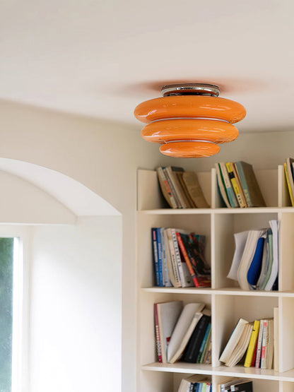 Gispen Orange Ceiling Light