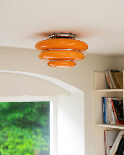 Gispen Orange Ceiling Light