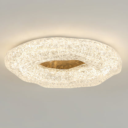 Glacial Pattern Resin Ceiling Light