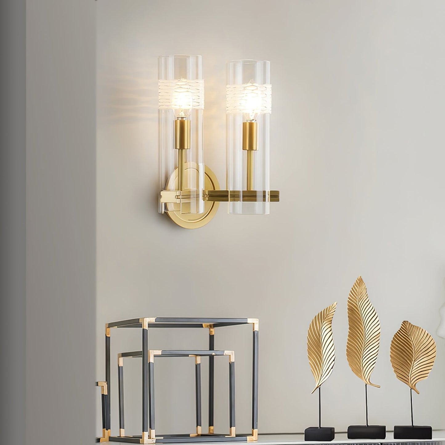 Glass Candlestick Wall Lamp