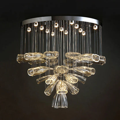 Glass Lotus Chandelier