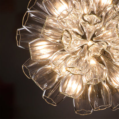 Glass Lotus Chandelier