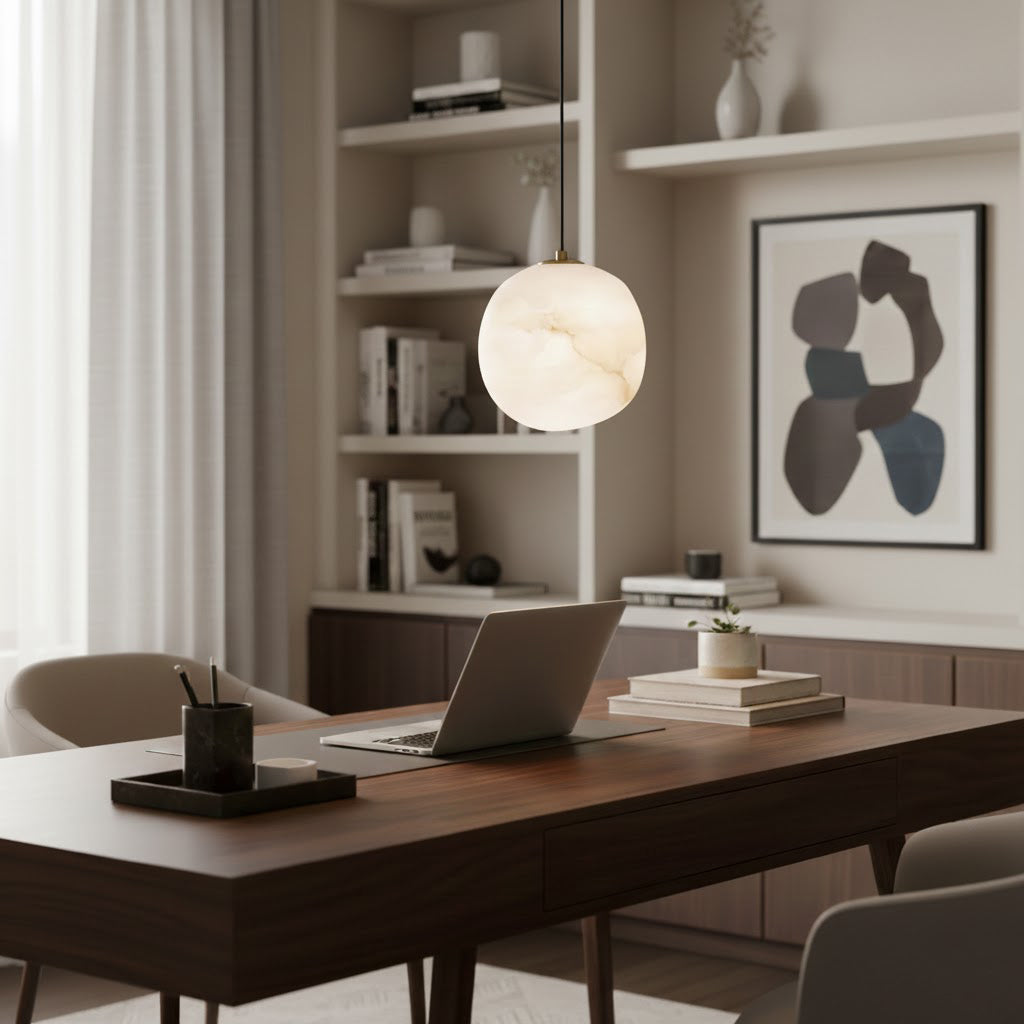 Galet Spanish Alabaster Pendant Lamp