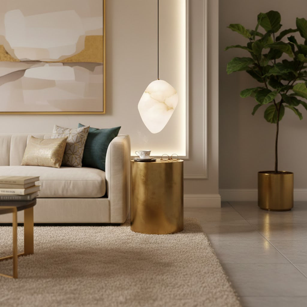 Galet Spanish Alabaster Pendant Lamp