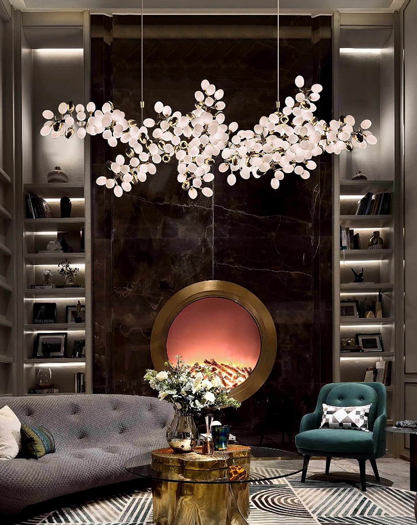 Grape Vine Bunch Chandelier