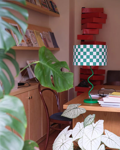 Green Chessboard Table Light