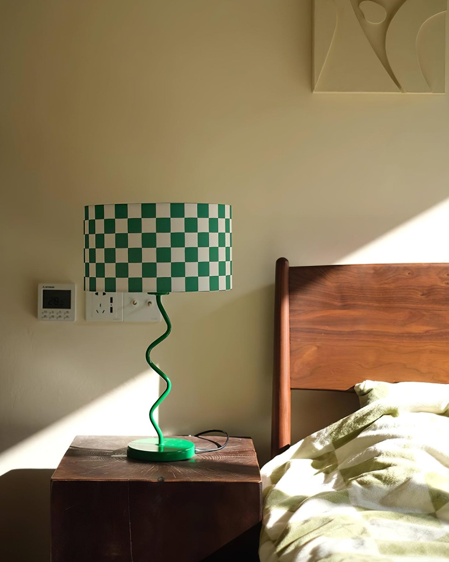 Green Chessboard Table Light