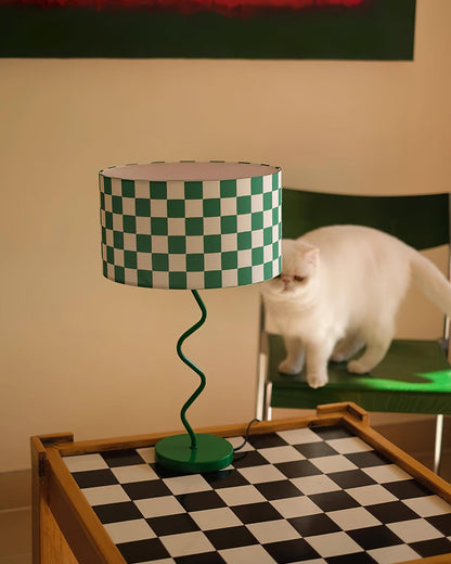 Green Chessboard Table Light