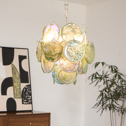 Green Vistosi Disc Chandelier