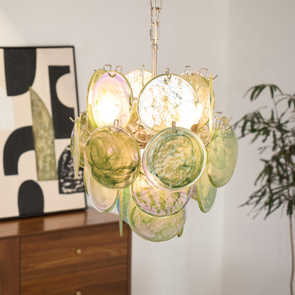 Green Vistosi Disc Chandelier