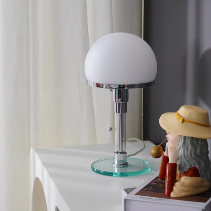 Hemispherical Chrome Table Lamp