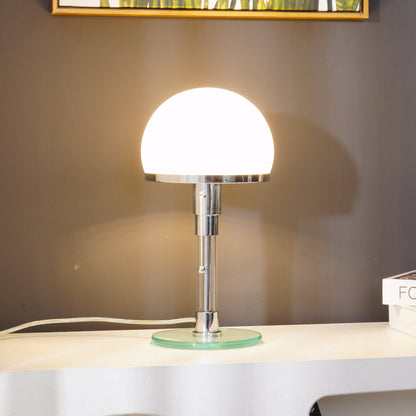 Hemispherical Chrome Table Lamp