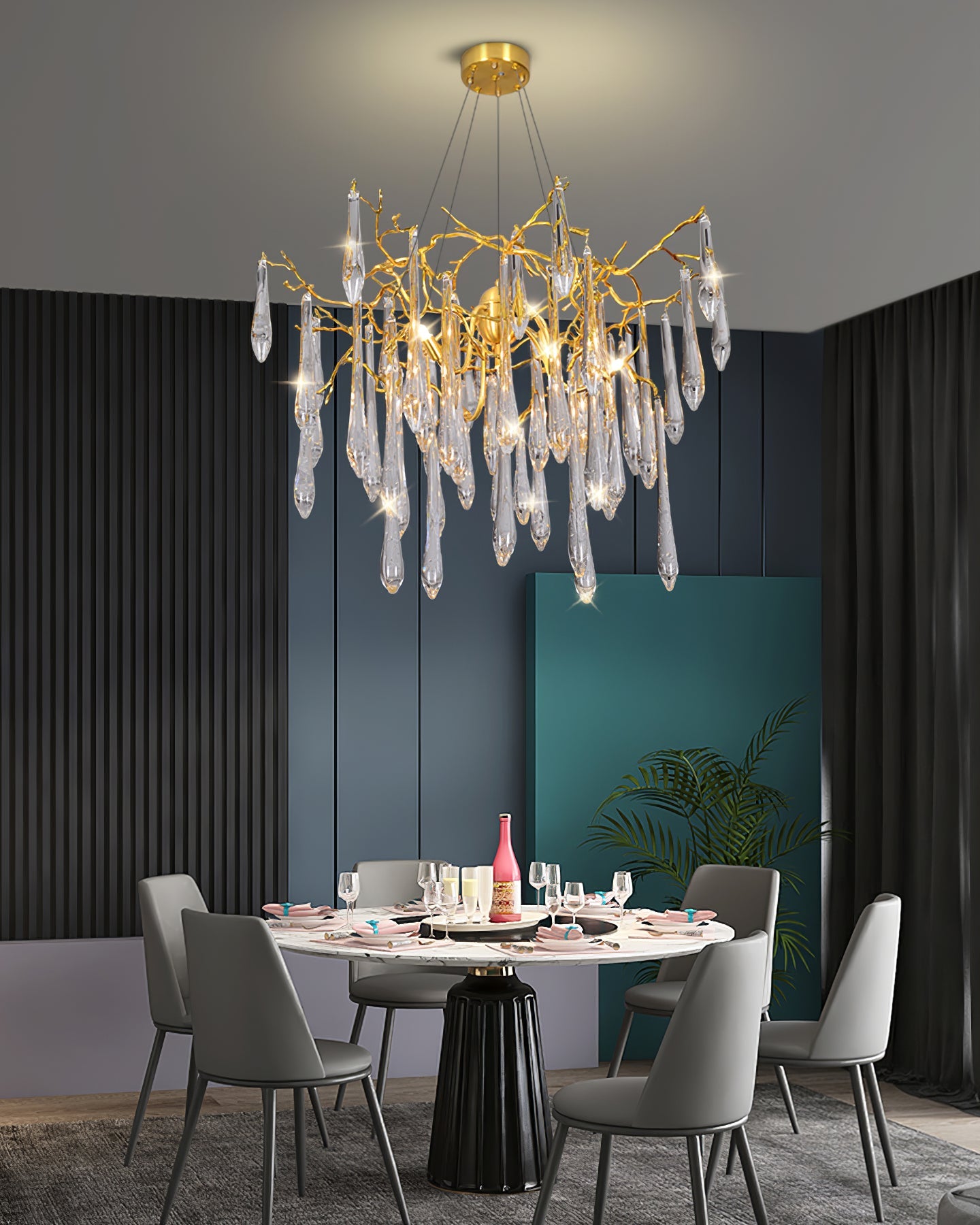 Icicle Crystal Chandelier