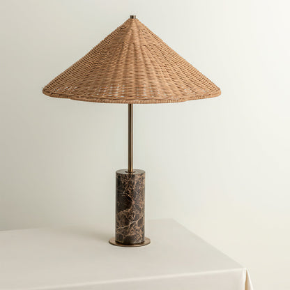 Jute Marble Table Lamp