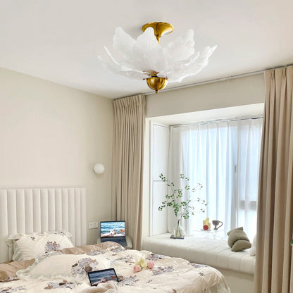 Leaf Glass Ceiling Lamp