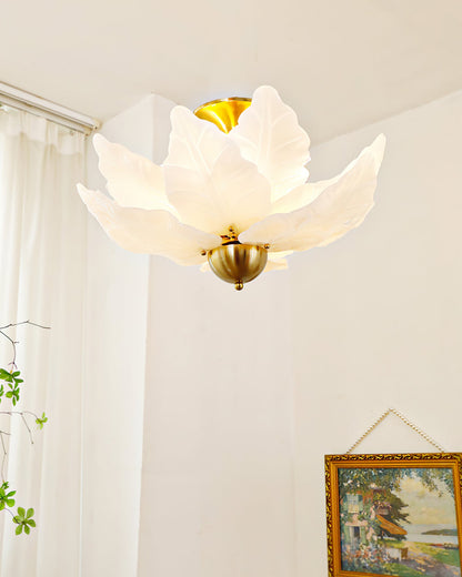 Leaf Glass Ceiling Lamp