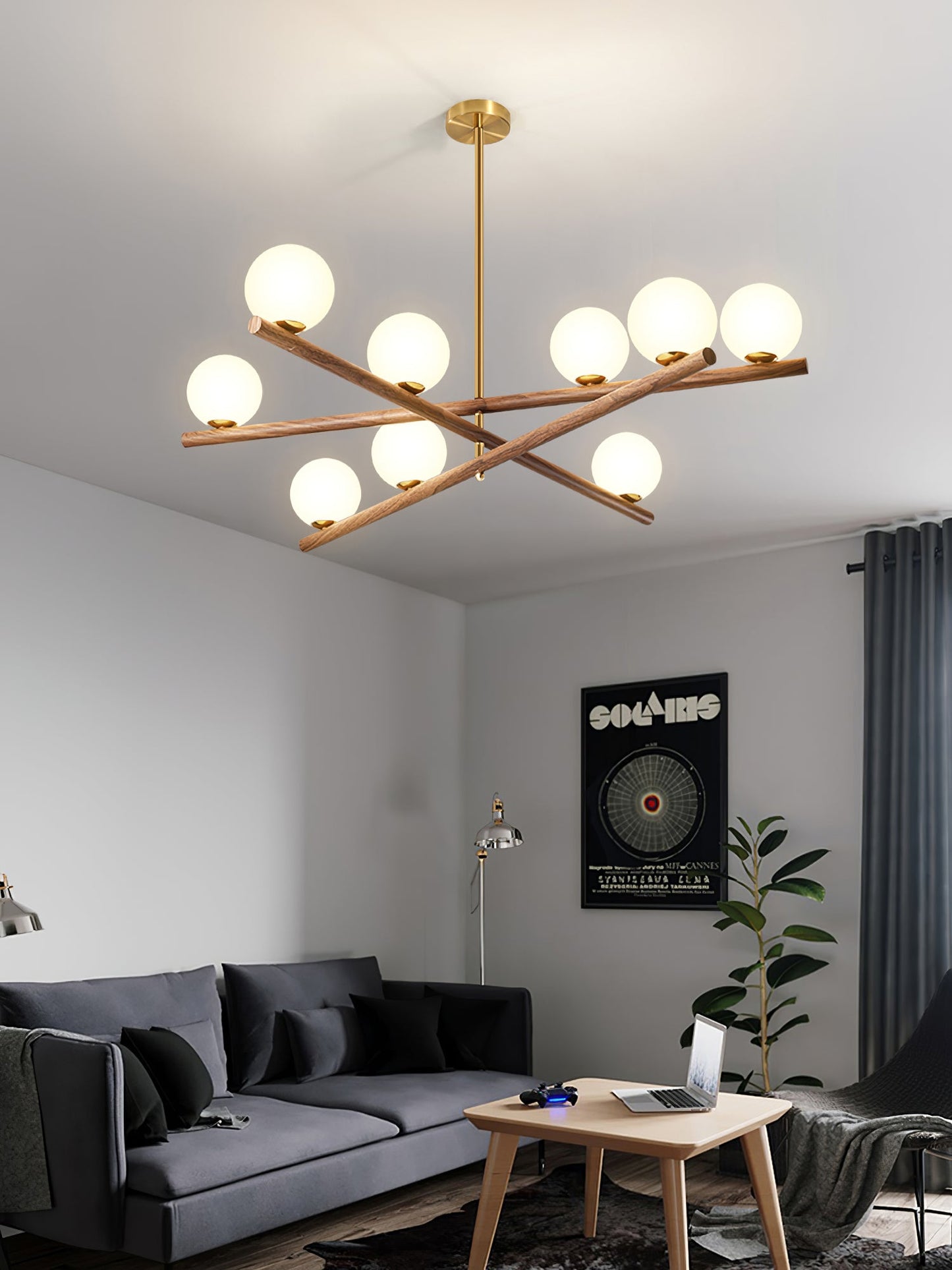 Line Ball Chandelier