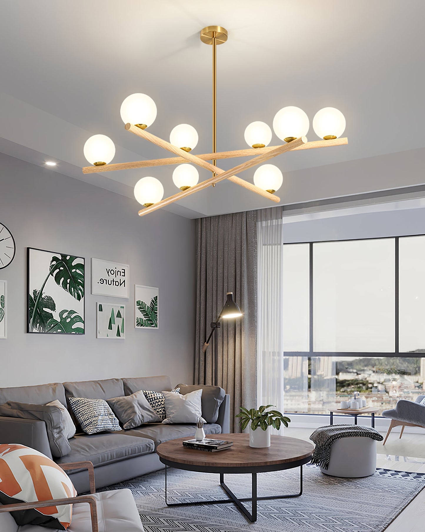 Line Ball Chandelier