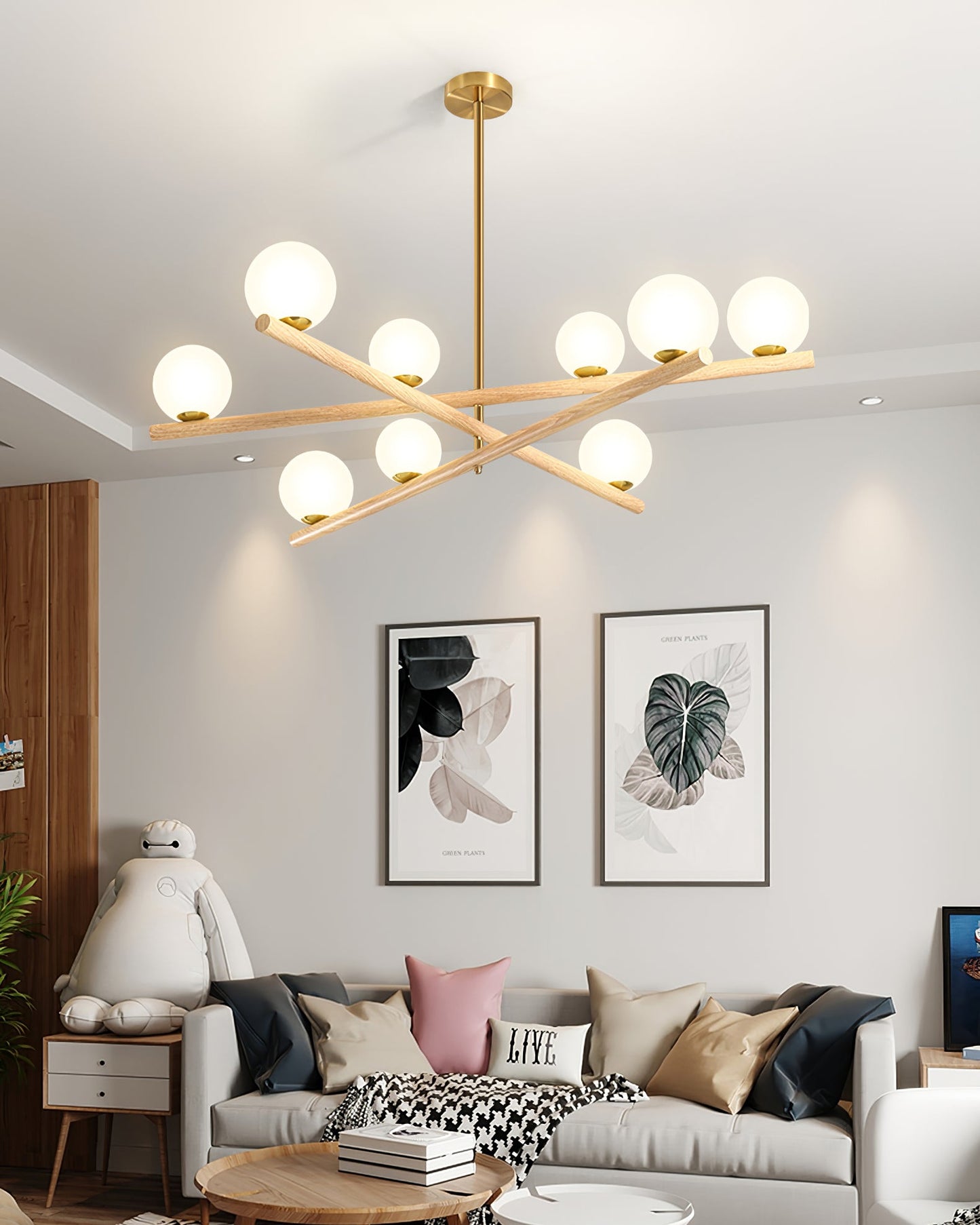 Line Ball Chandelier