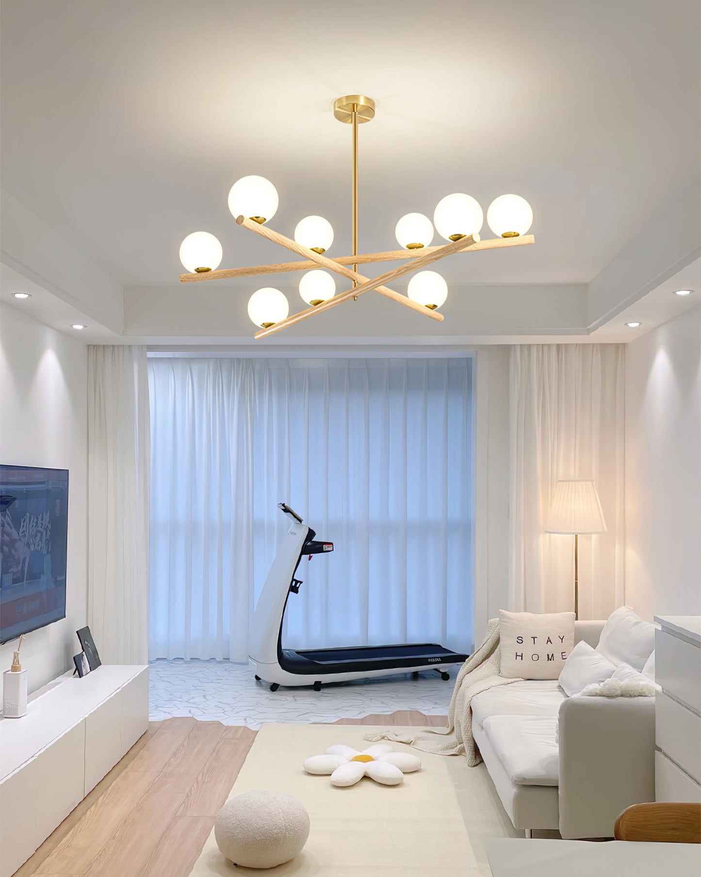 Line Ball Chandelier