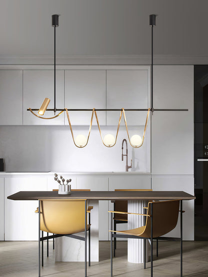 Linear Island Chandelier